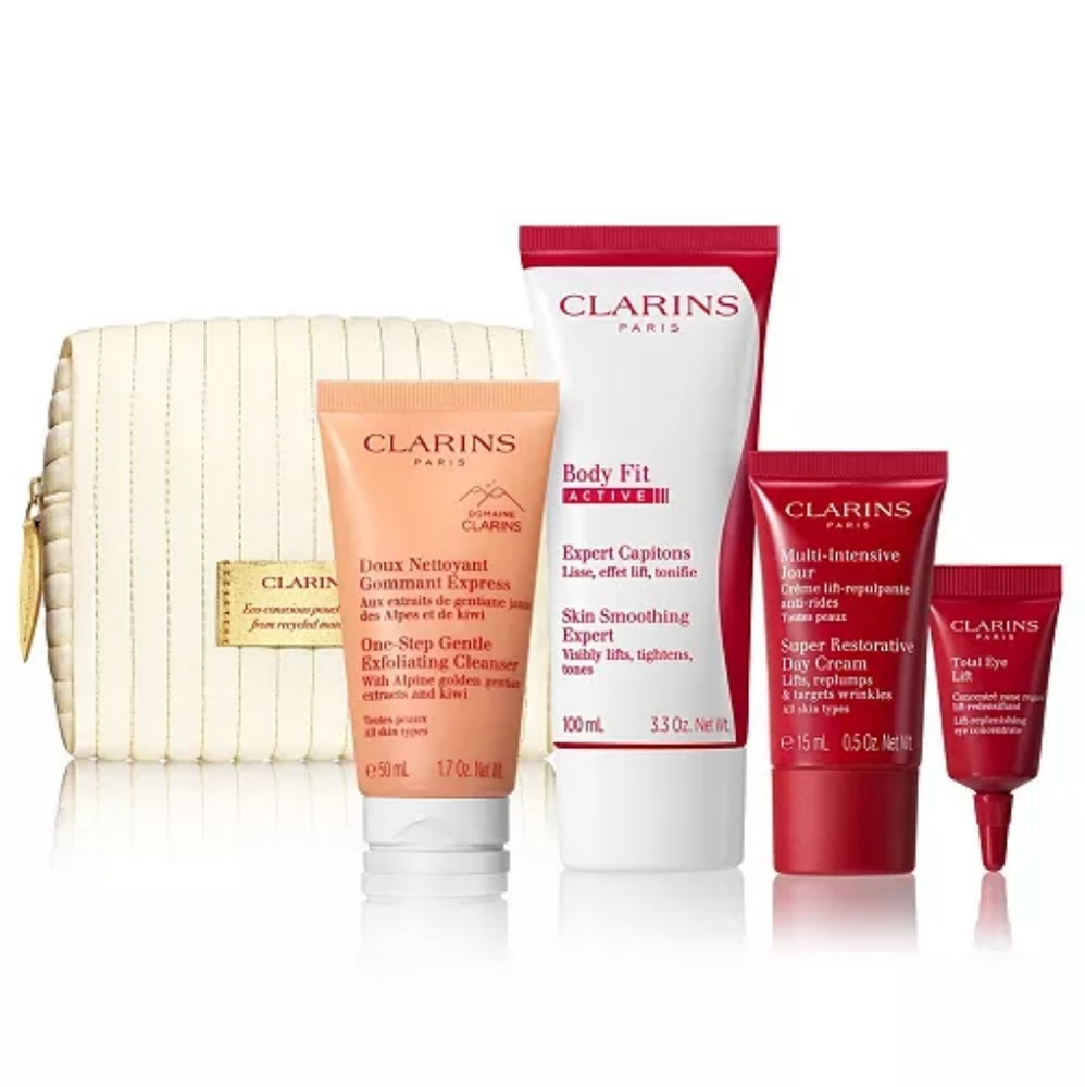 New Clarins Skincare 5 Piece Travel Gift Set Mother's Day